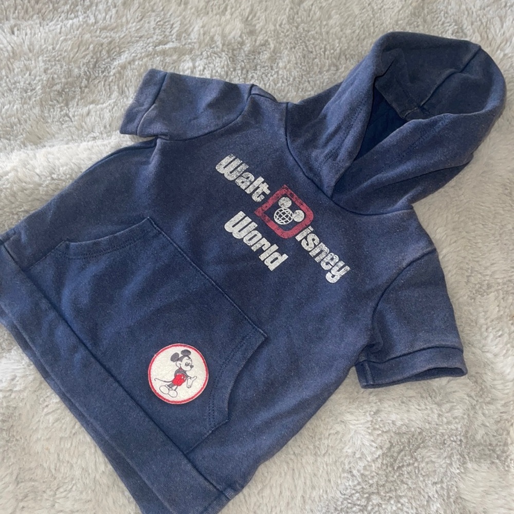 Disney Parks Junk Food Mickey Mouse Top Sweater Sz 18M Hoodie Walt Disney World
